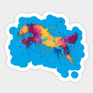 Colorful Painted Horse Sticker